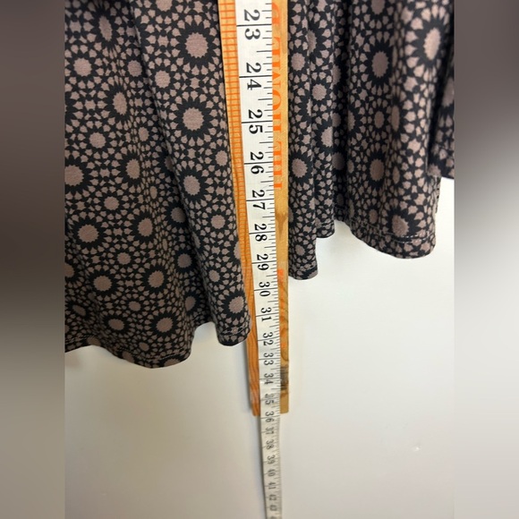 AnyBody Blouse Plus Size 1X Long Sleeve Printed Soft Stretch Modal Cotton Boho - Picture 10 of 11